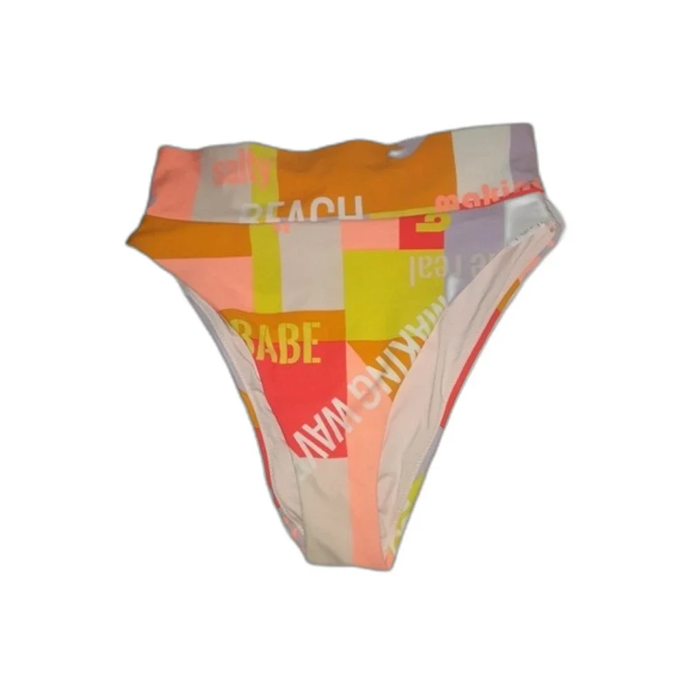 Aerie Medium High-Waisted graphics Bikini